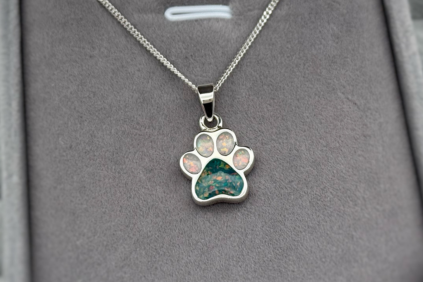 925 Silver Simple Paw Print Pendant