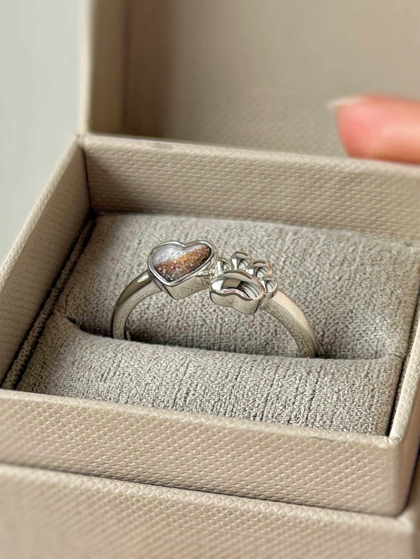 925 Silver Paw to my Heart Ring