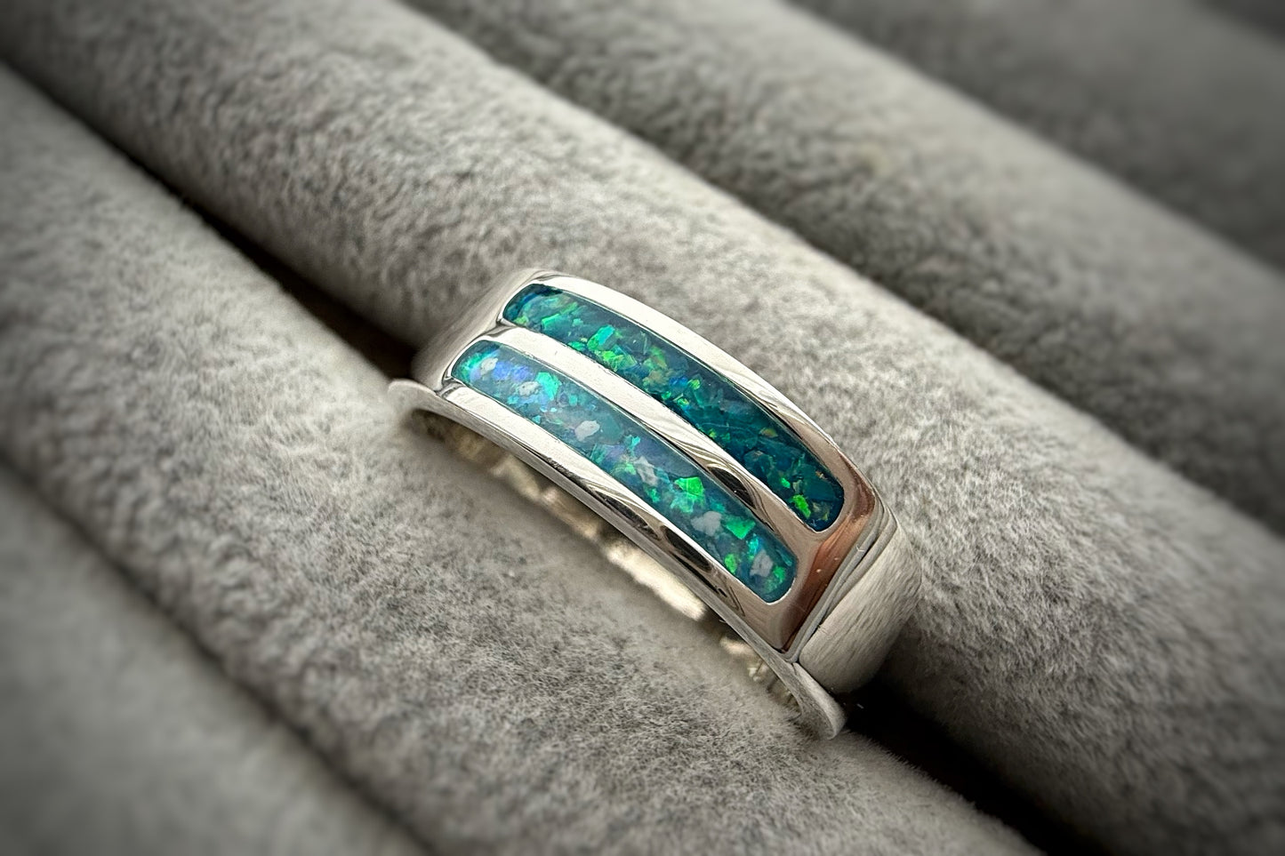 Gents Two Channel Band Ring