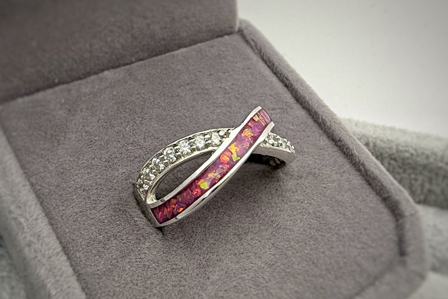 925 Silver Infinity Crystal Ring