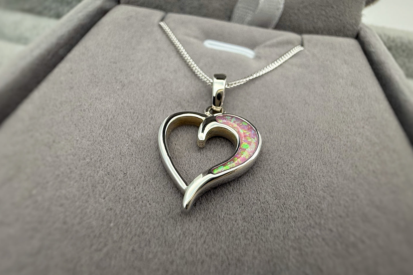 925 Silver Hollow Heart Pendant
