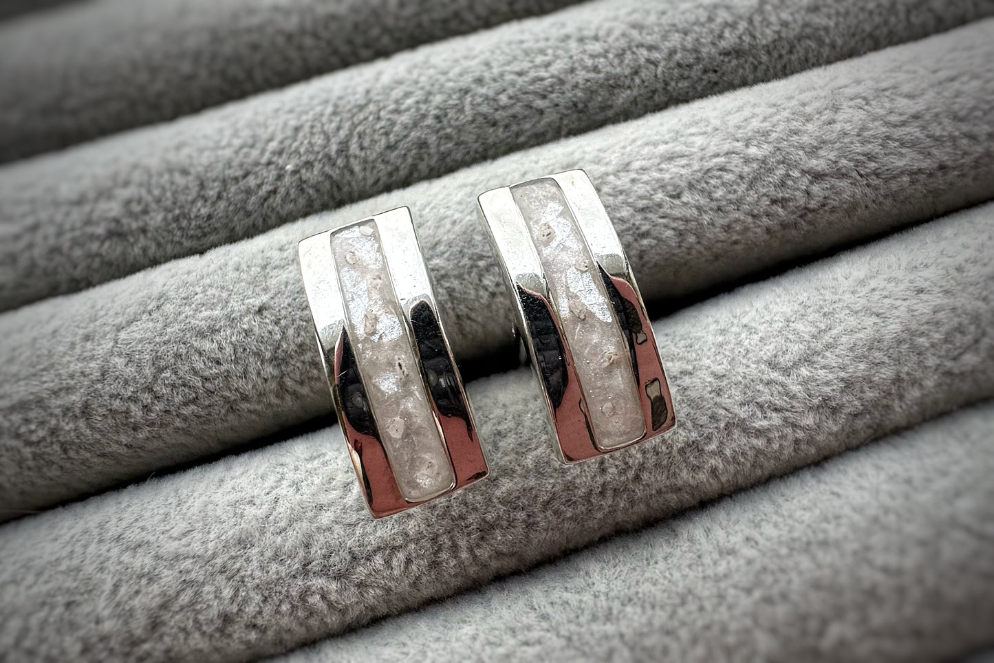 925 Silver Gent’s Curved Rectangular Cufflinks