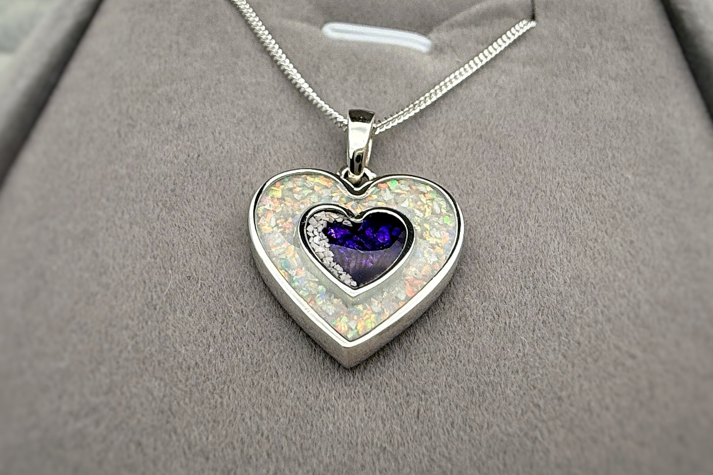 925 Silver Heart Within a Heart Pendant