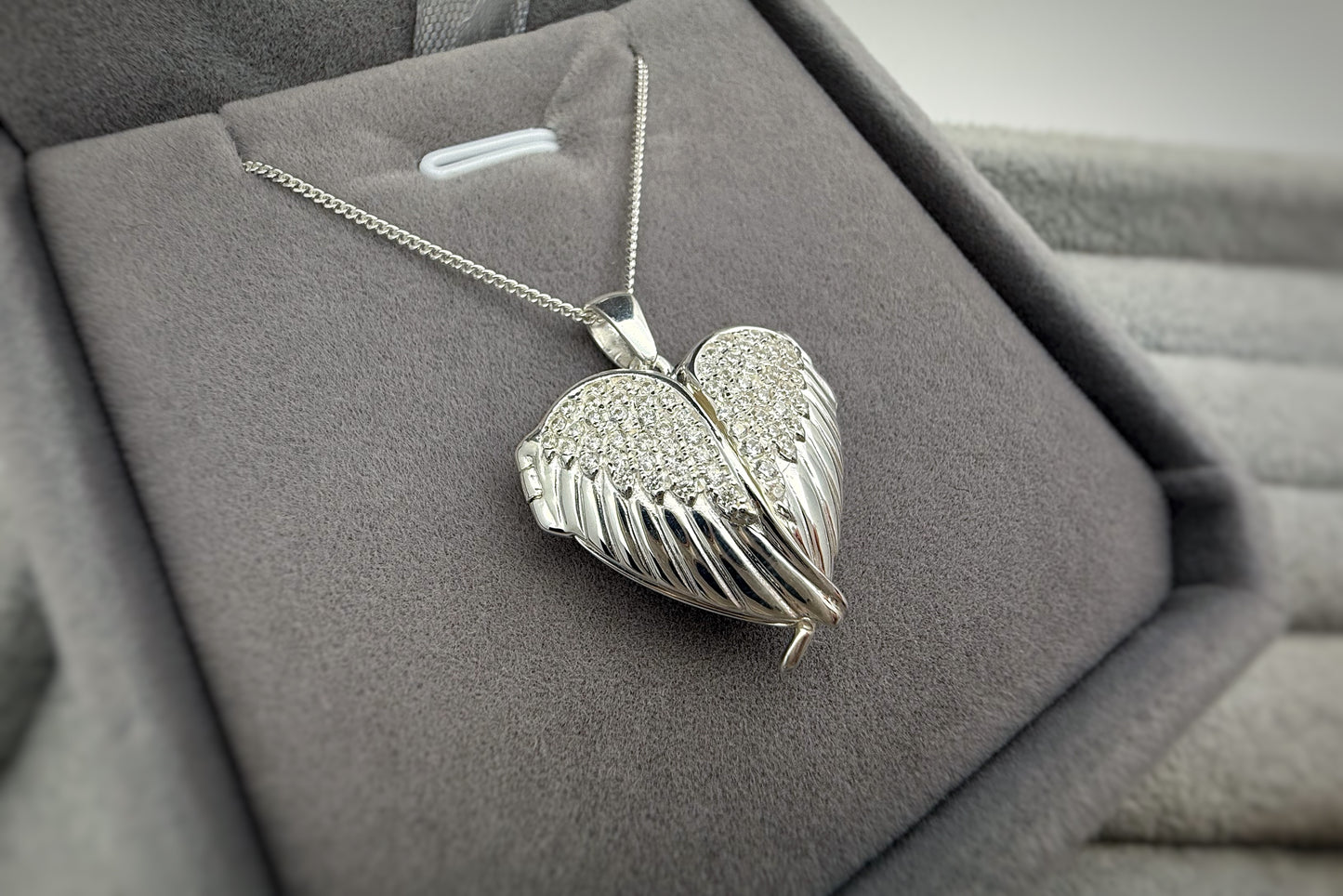 925 Silver Angel Wings Locket Pendant