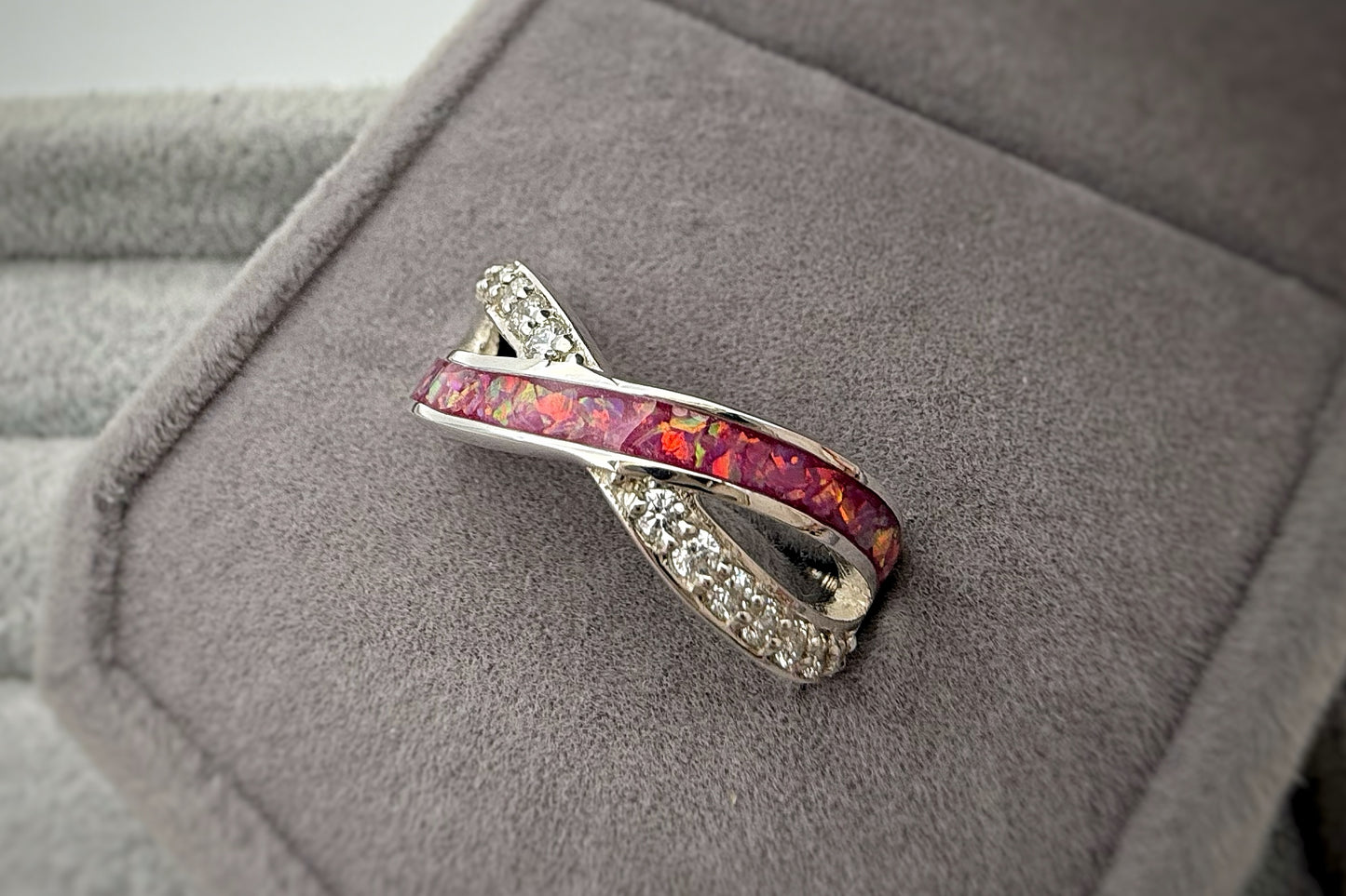 925 Silver Infinity Crystal Ring