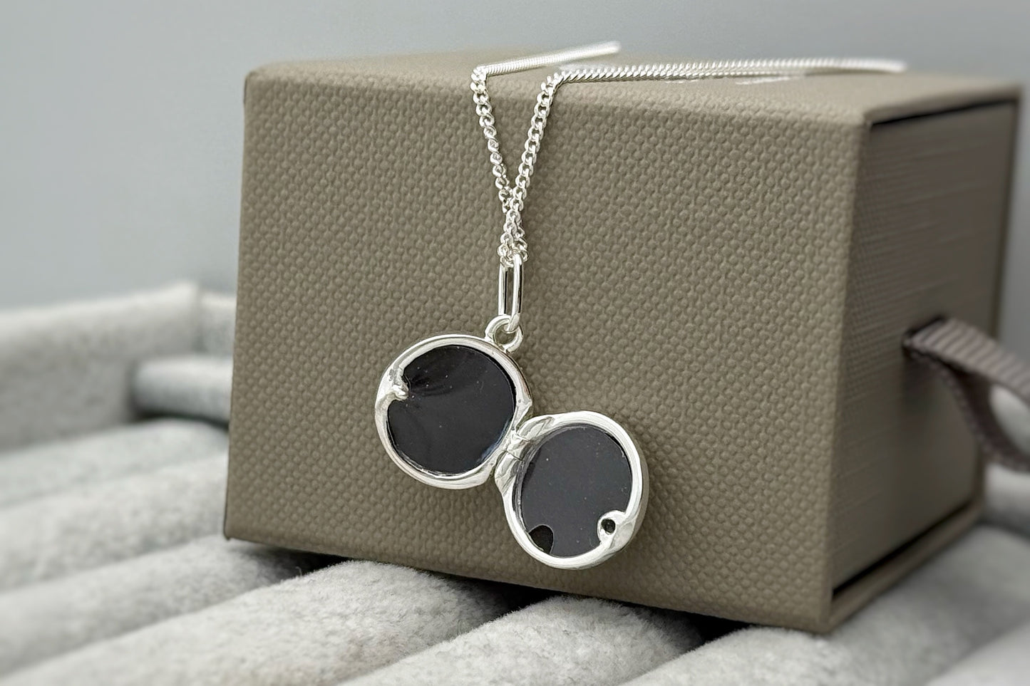925 Silver Round Halo Locket Pendant