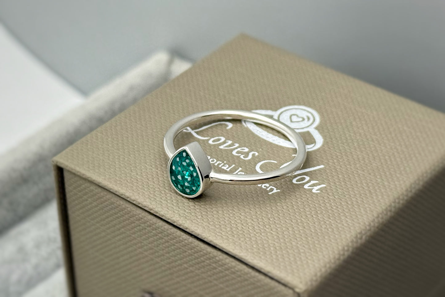 925 Silver Simple Teardrop Ring
