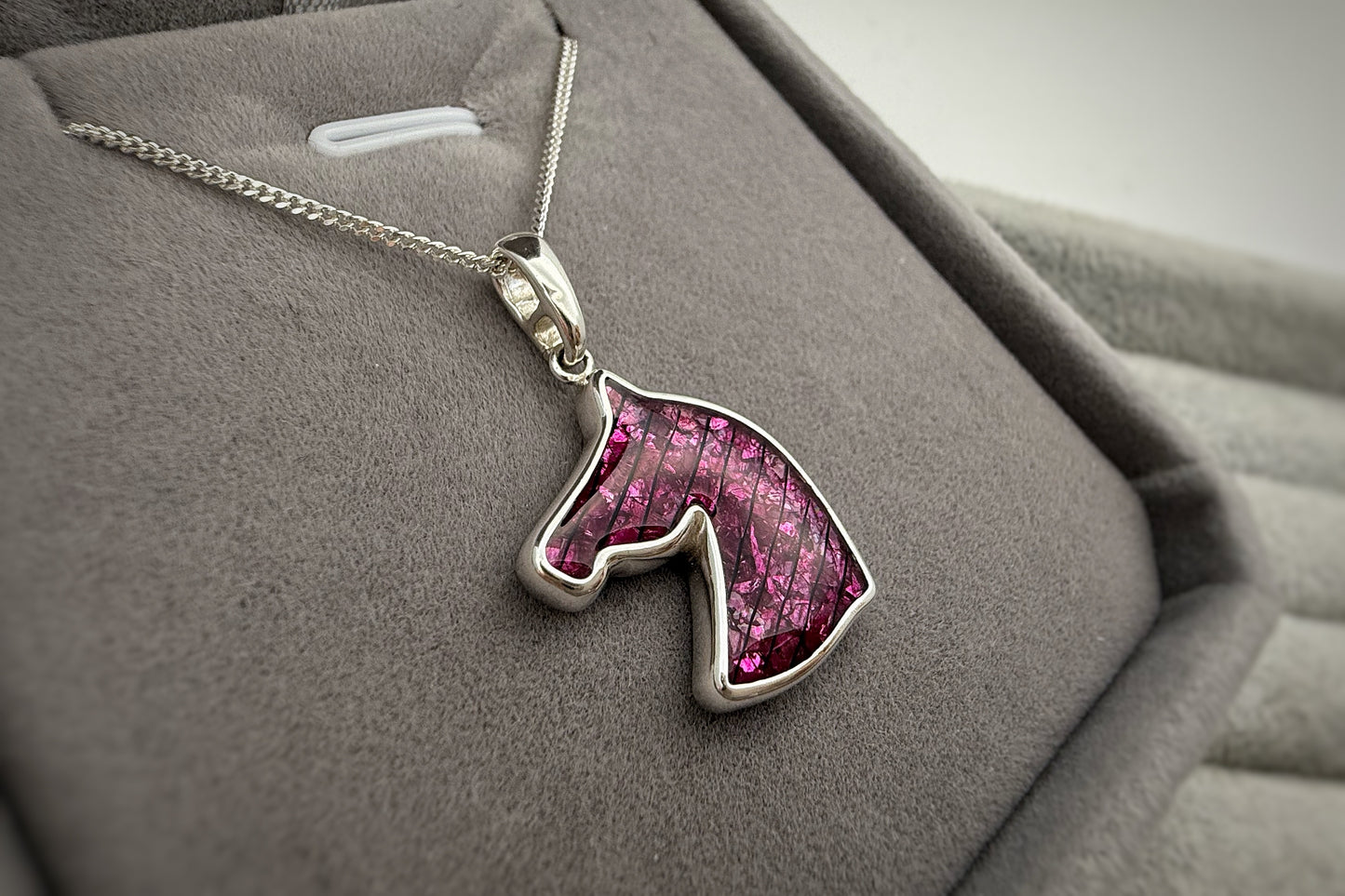 925 Silver Horses Head Pendant