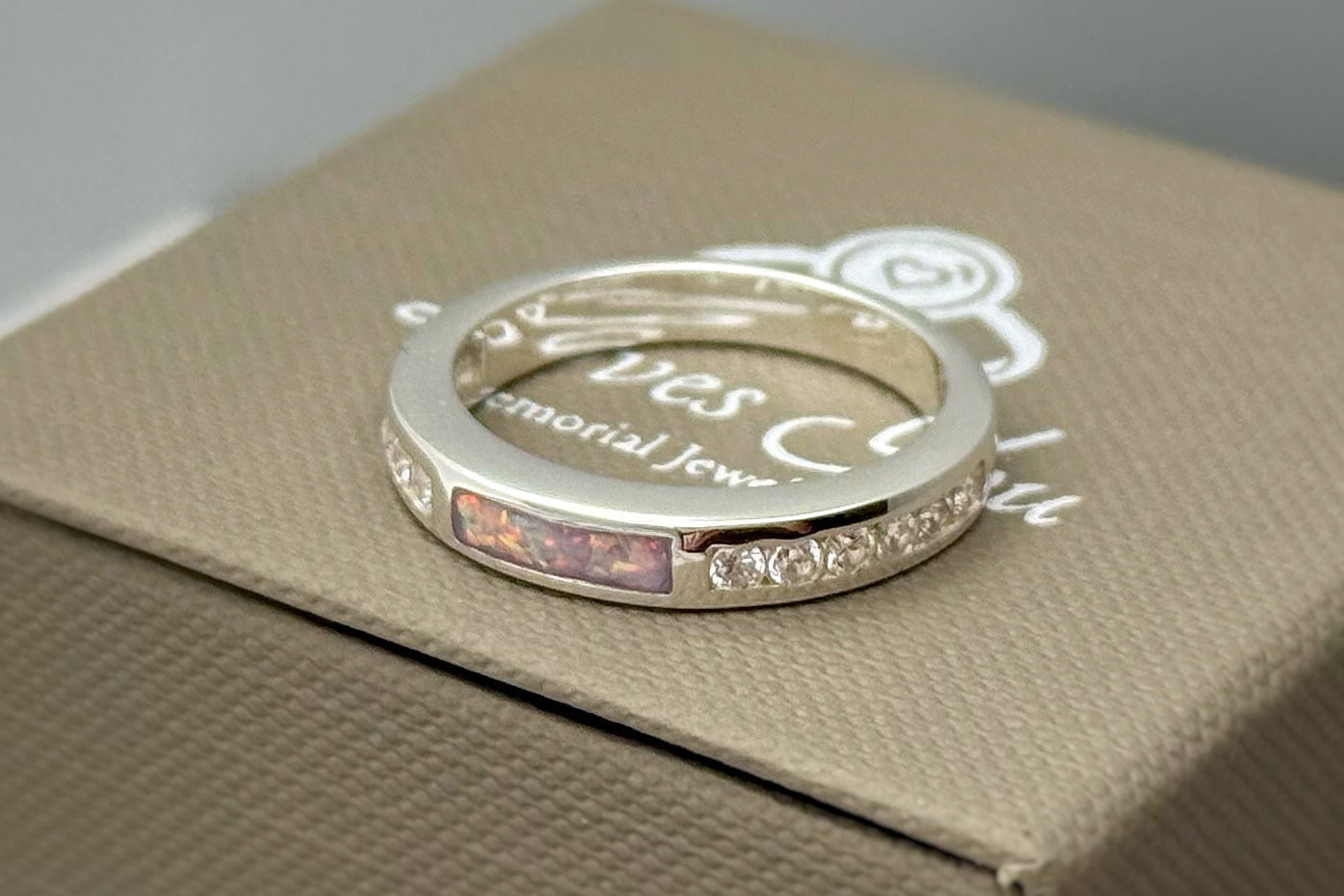 925 Silver Rectangular Crystal Channel Set Band Ring