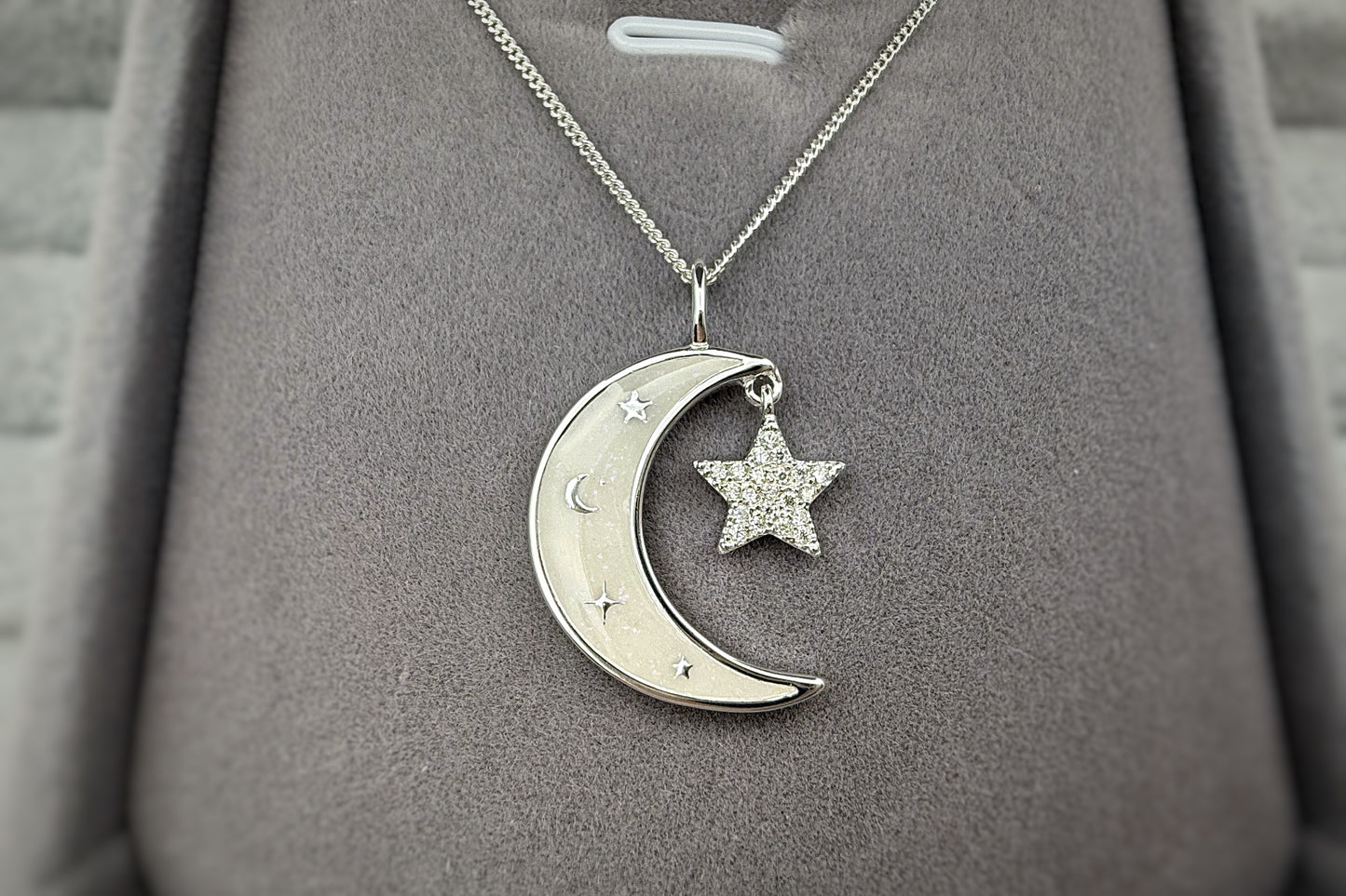 Silver Moon & Star Pendant