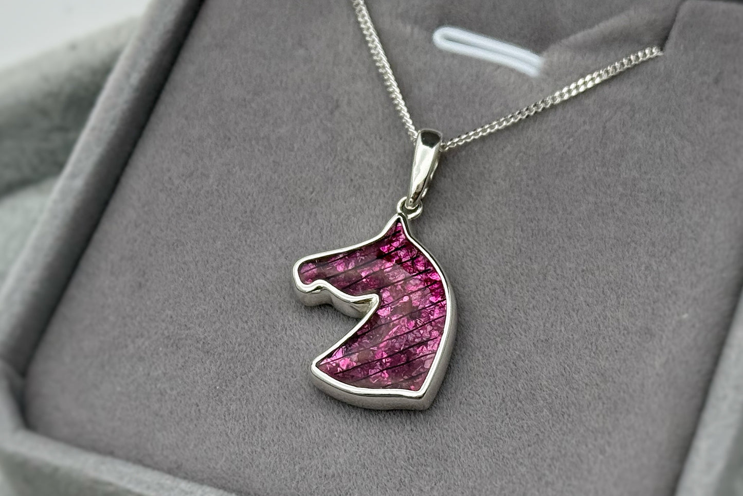 925 Silver Horses Head Pendant