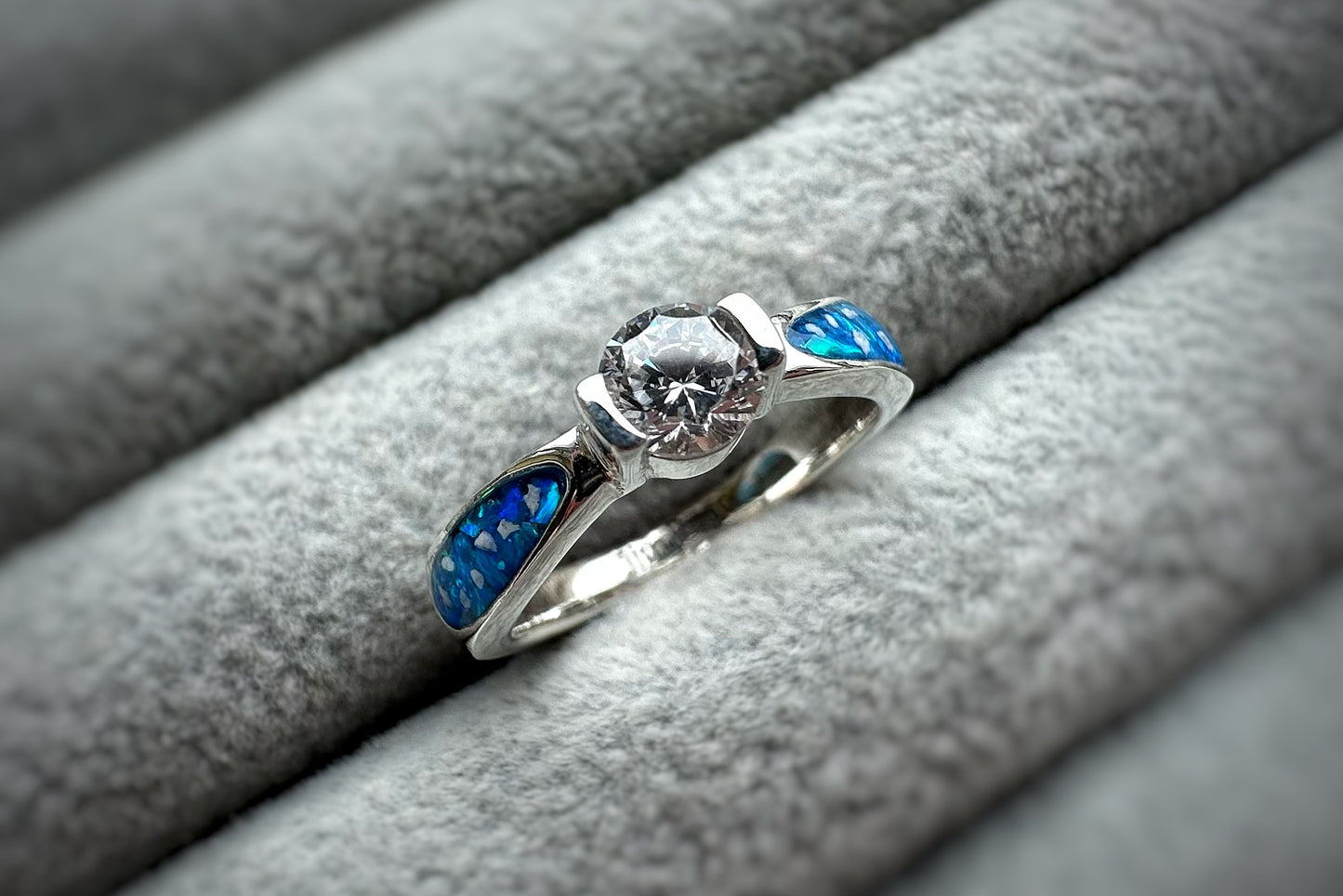 925 Silver Round Solitaire Ring