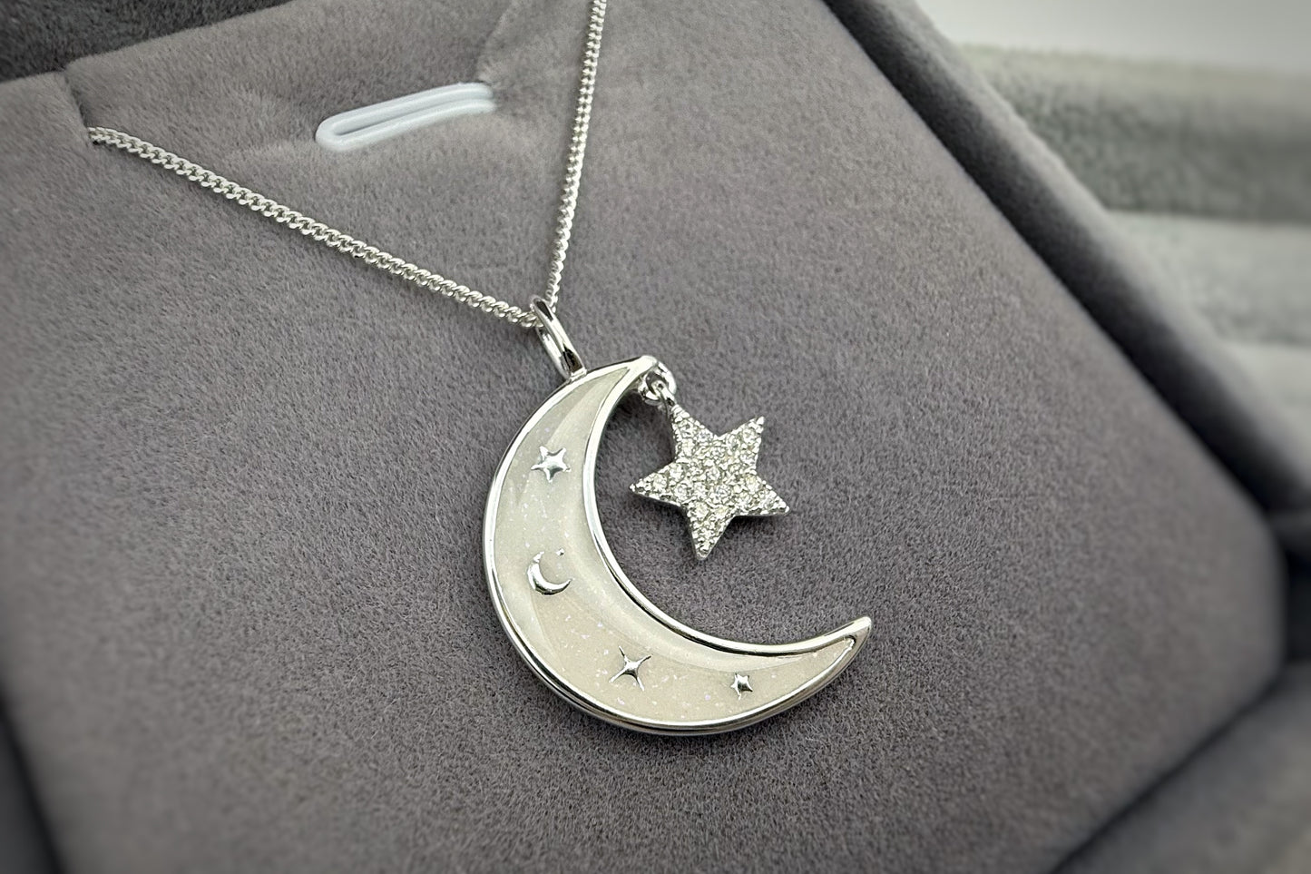 Silver Moon & Star Pendant