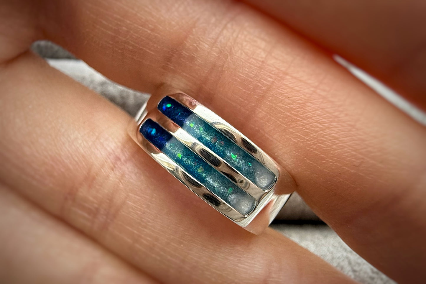 Gents Two Channel Band Ring