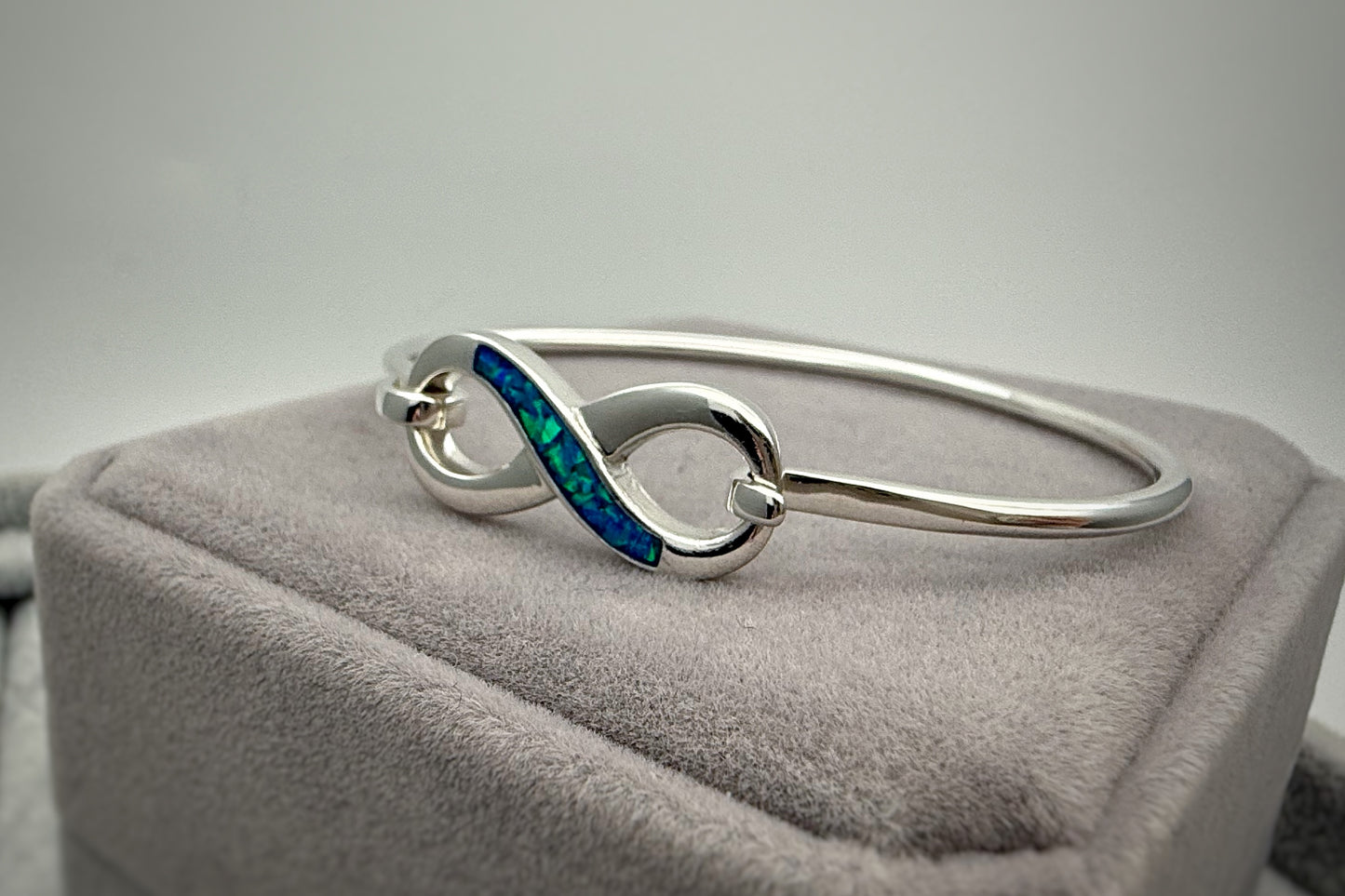 925 Silver Infinity Bangle