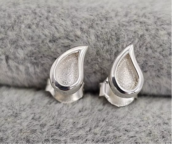 925 Silver Simple ‘Milk Drop’ Stud Earrings
