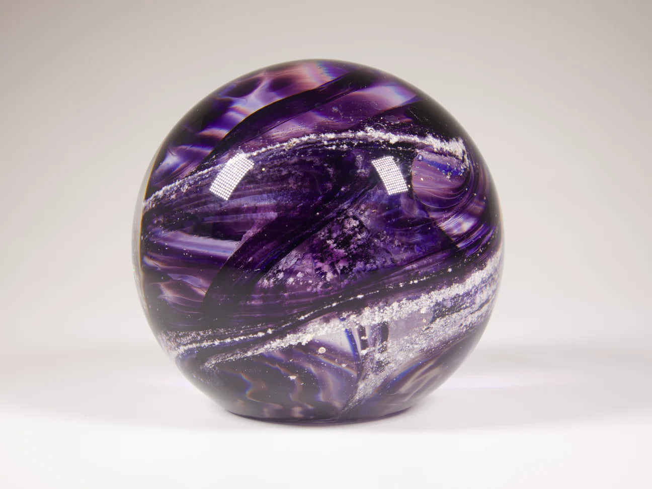 Crystal Glass Ashes Spherical Paperweight