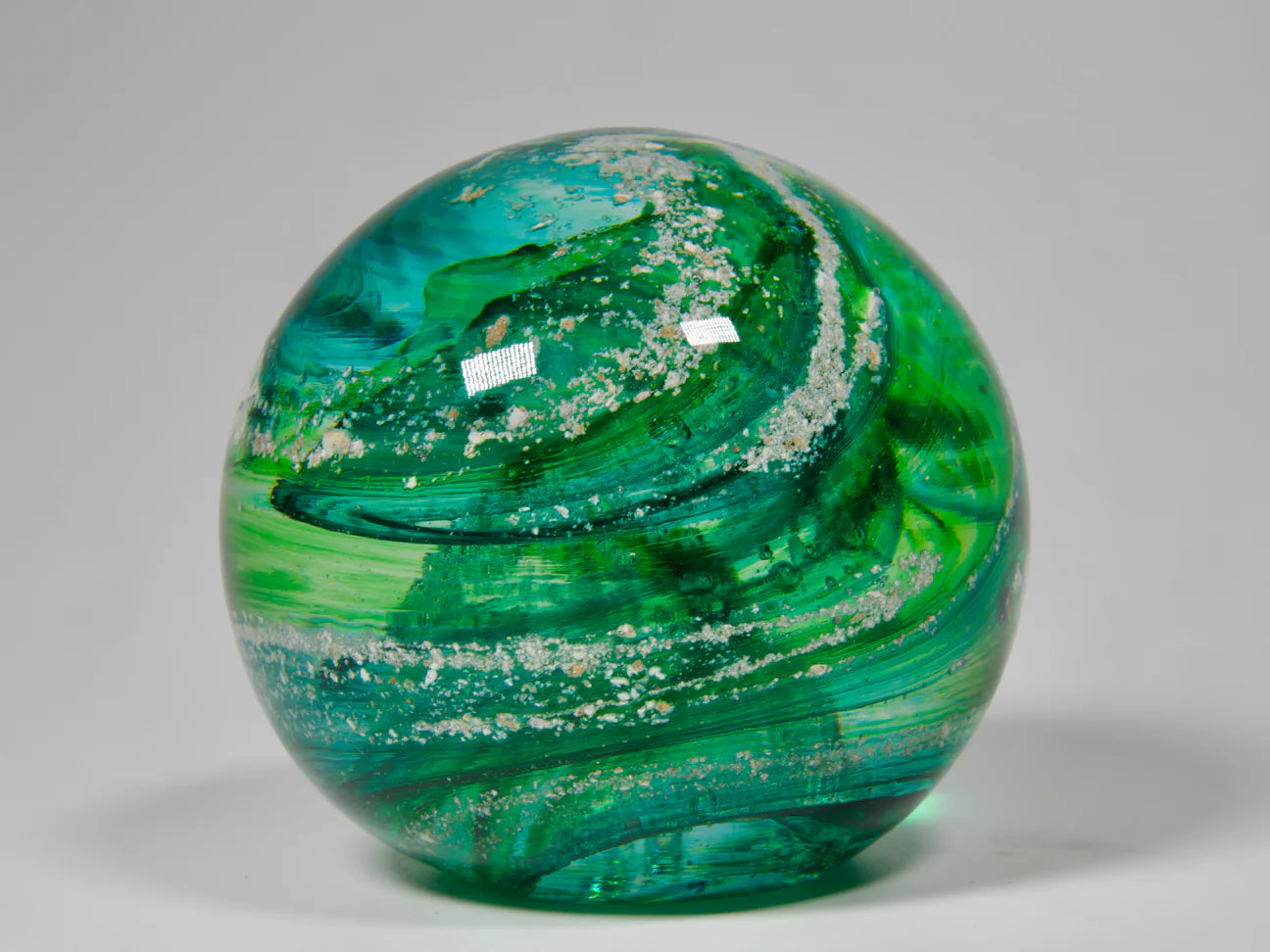 Crystal Glass Ashes Spherical Paperweight