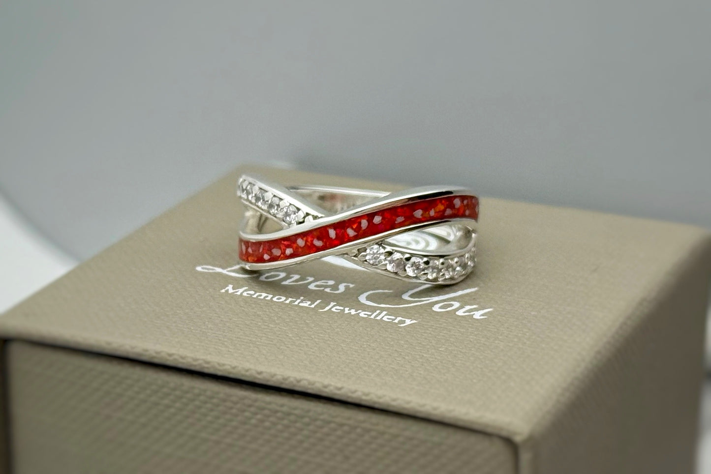 925 Silver Infinity Crystal Ring