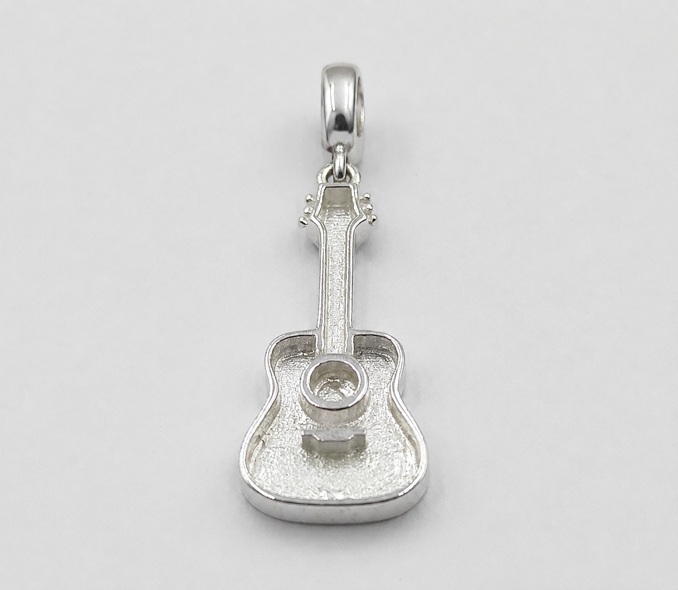 Silver Custom Guitar Dangle Charm for Hannah Burrows