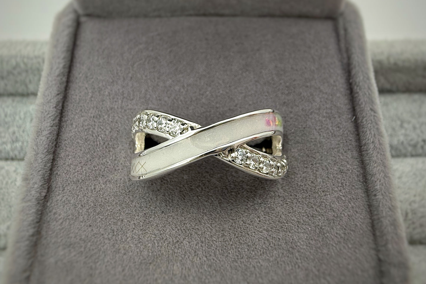 925 Silver Infinity Crystal Ring