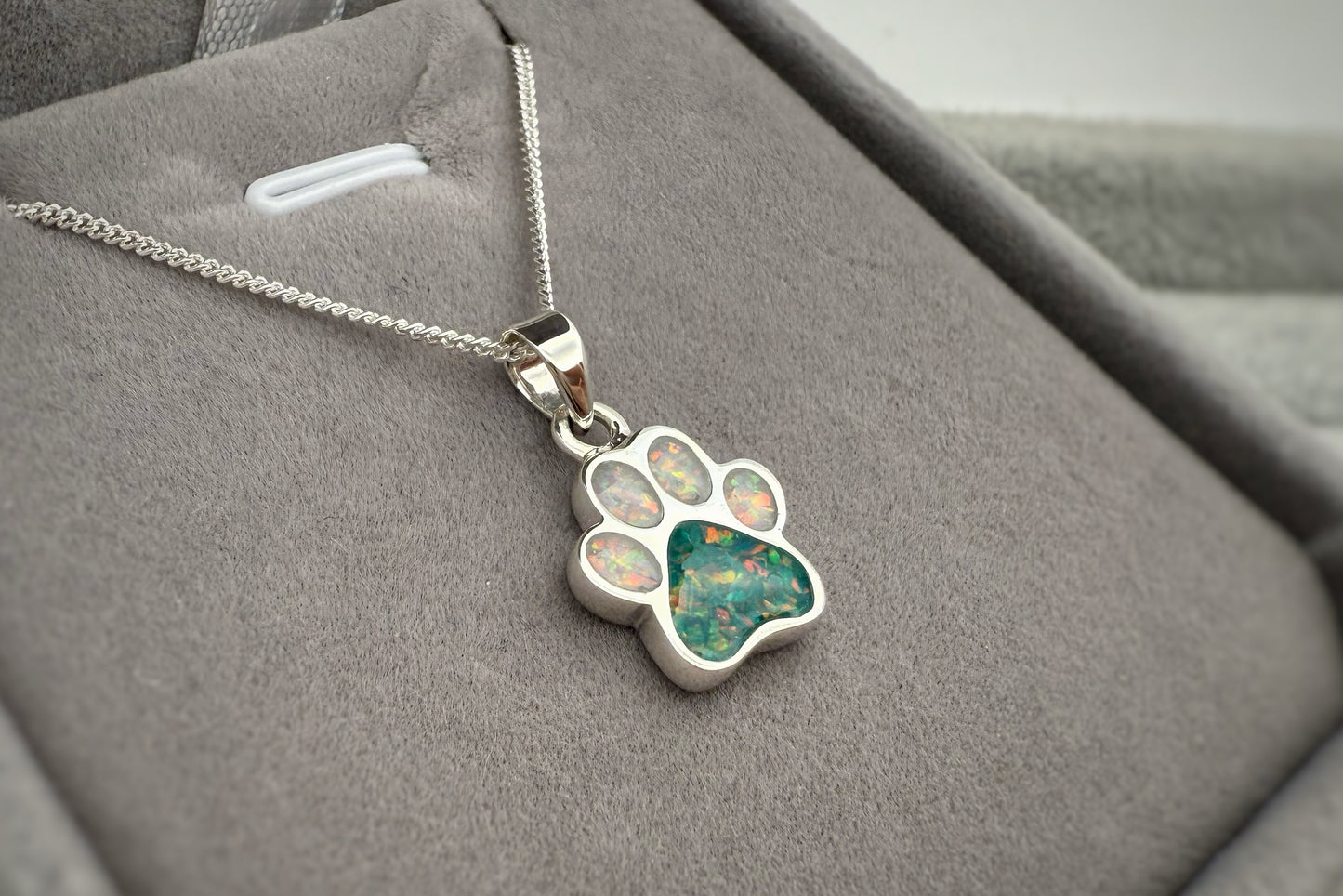 925 Silver Simple Paw Print Pendant