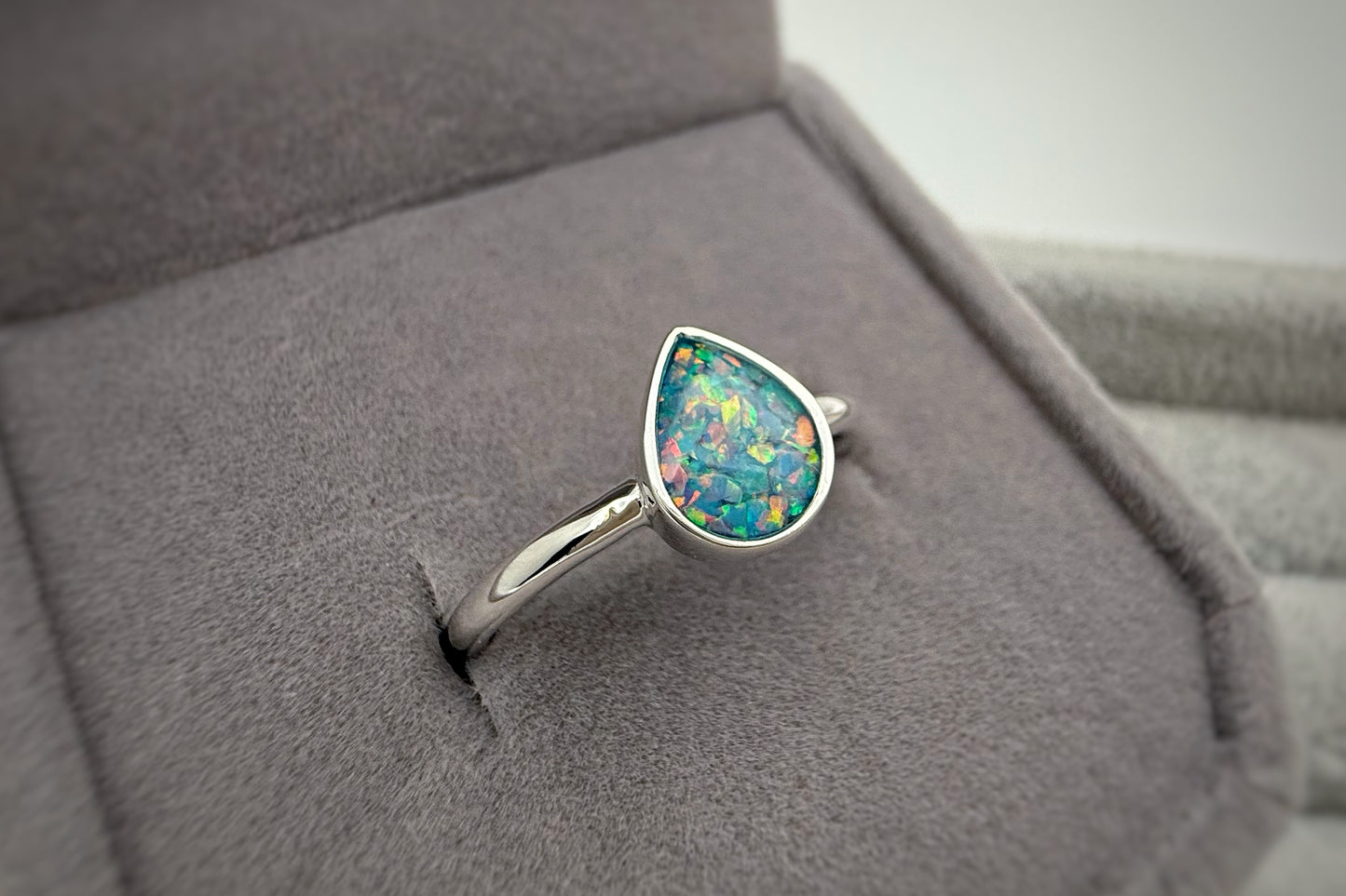 925 Silver Simple Teardrop Ring