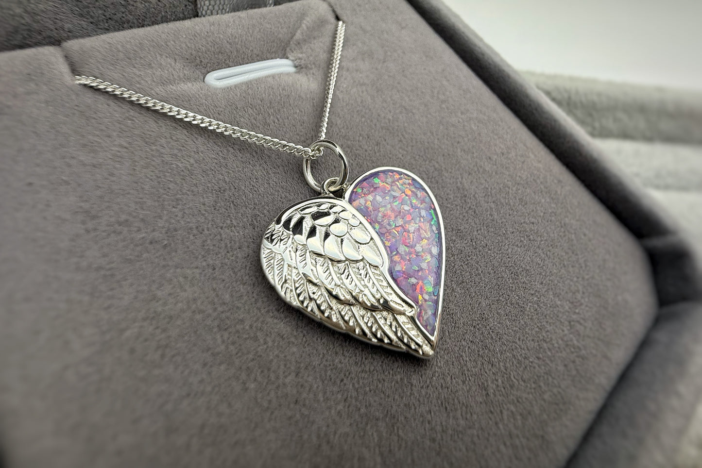925 Silver Half Wing Heart Pendant