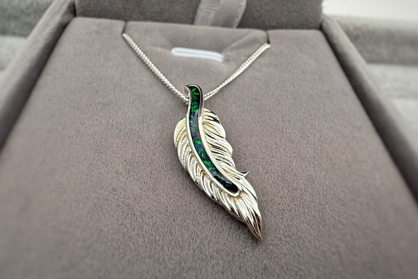 925 Silver Feather Pendant