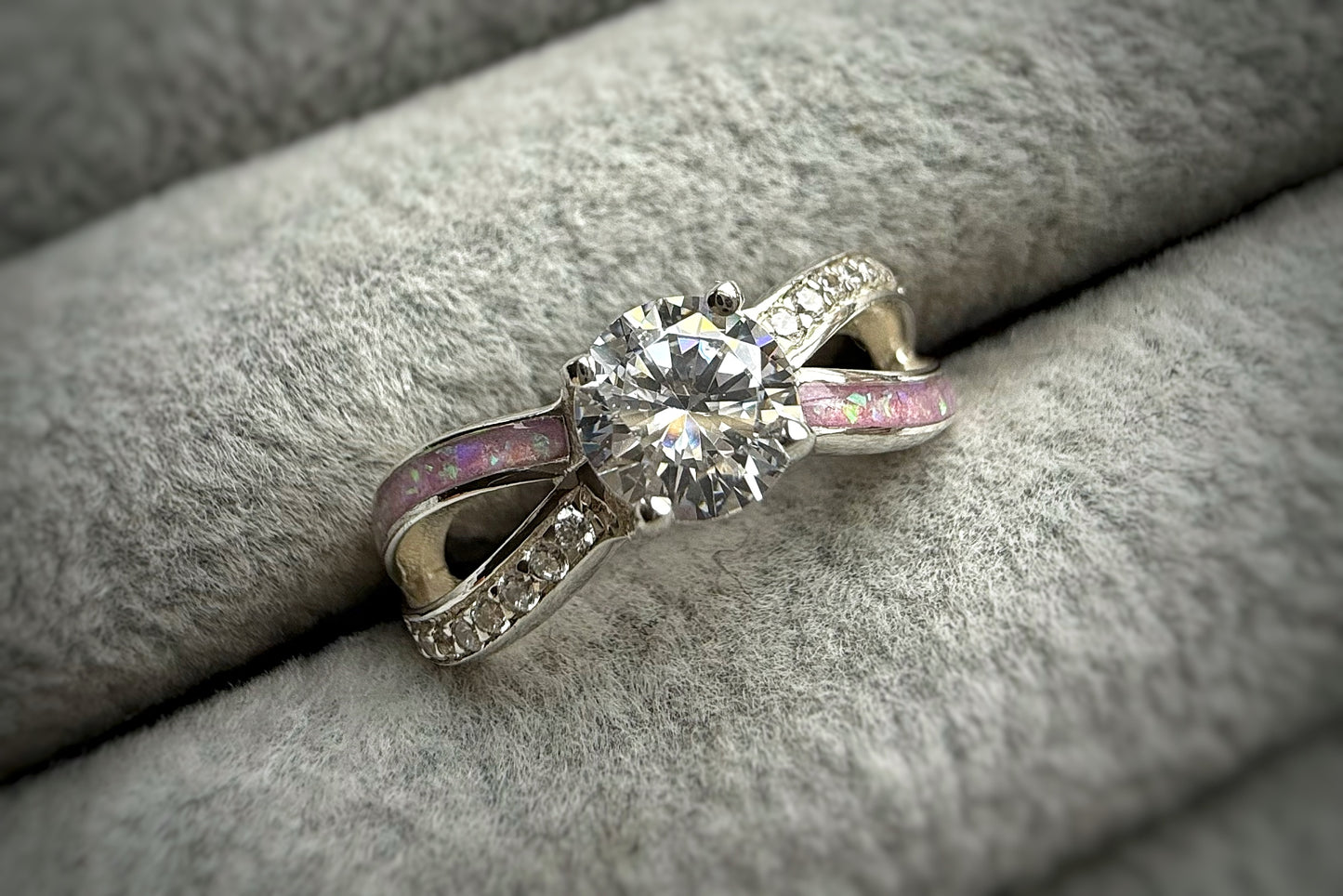 925 Silver Solitaire Infinity Crystal Ring
