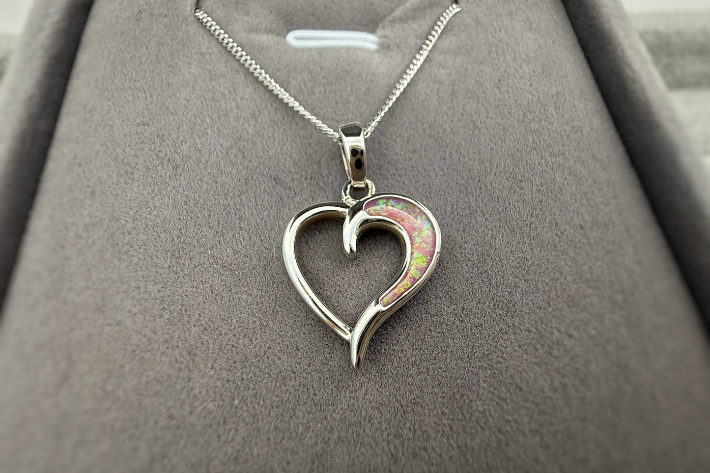 925 Silver Hollow Heart Pendant