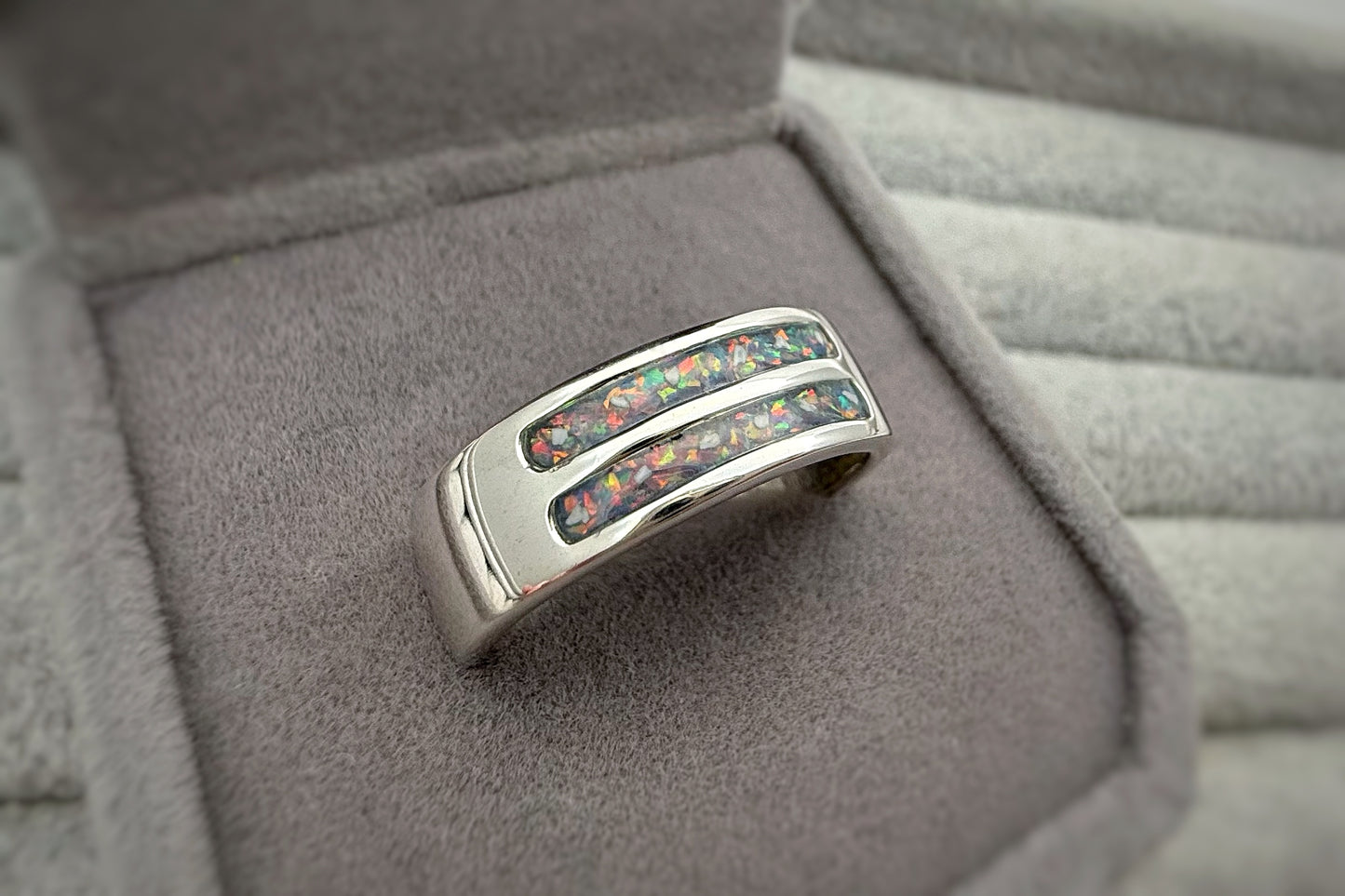 Gents Two Channel Band Ring