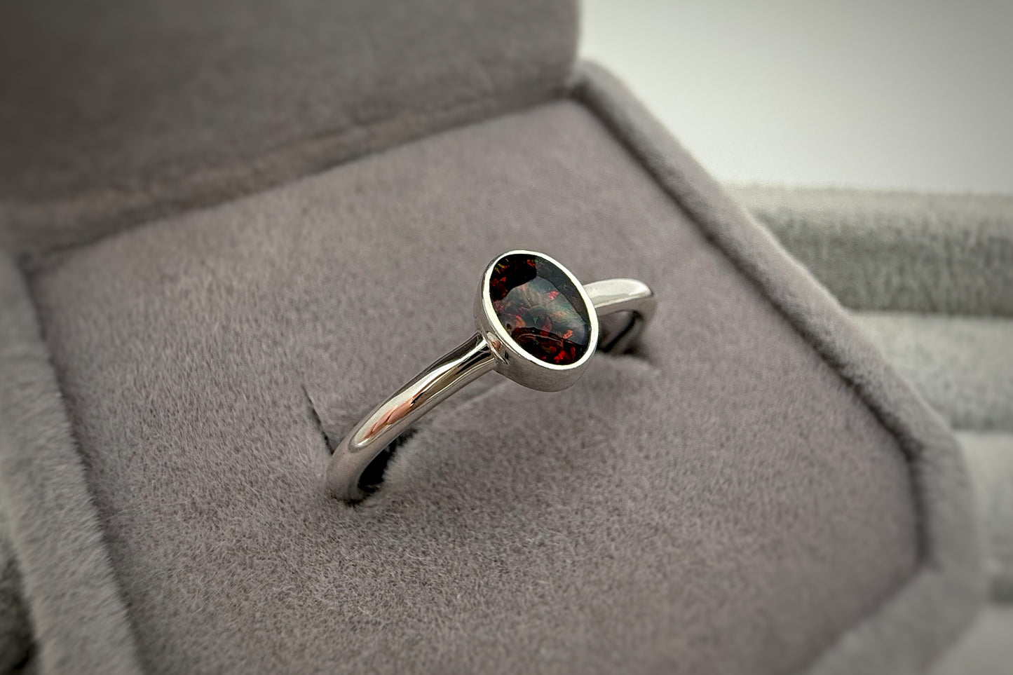 925 Silver Simple Oval Ring