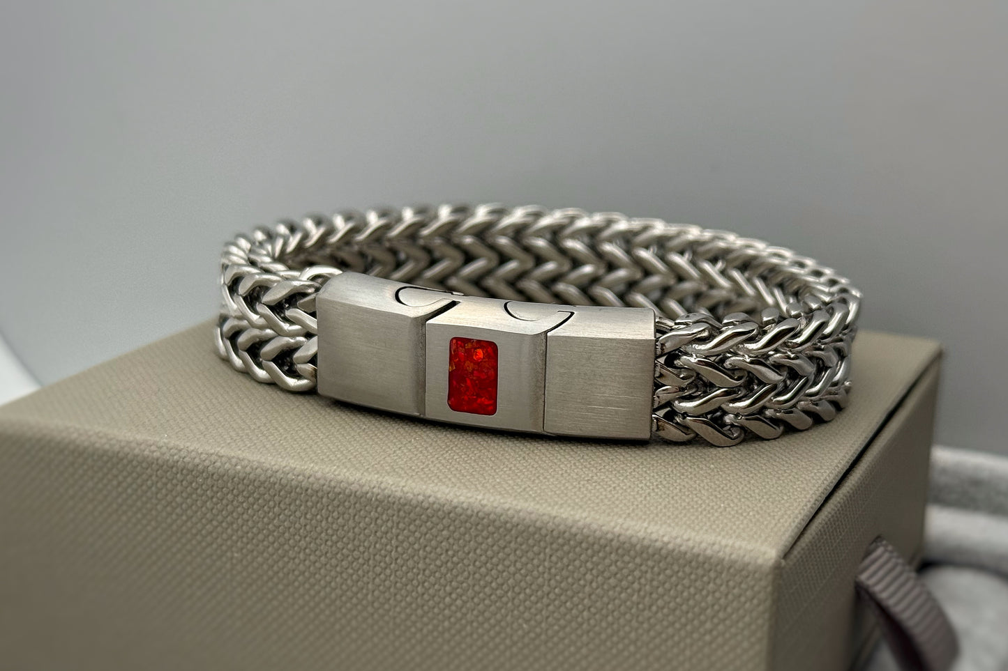 Stainless Steel Men’s Chunky Link Chain Bracelet