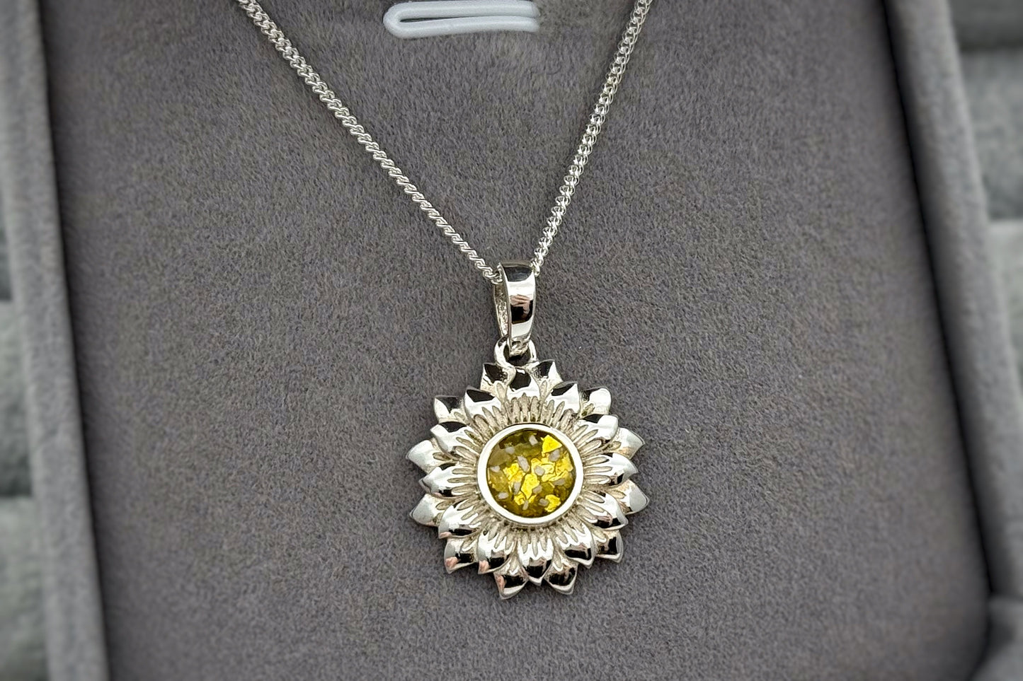 925 Silver Sunflower Pendant
