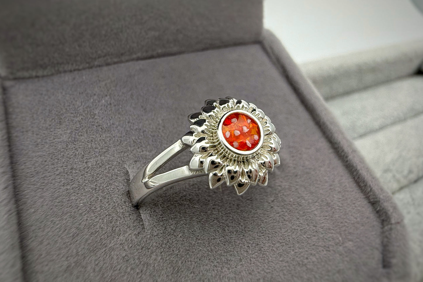 925 Silver Sunflower Ring