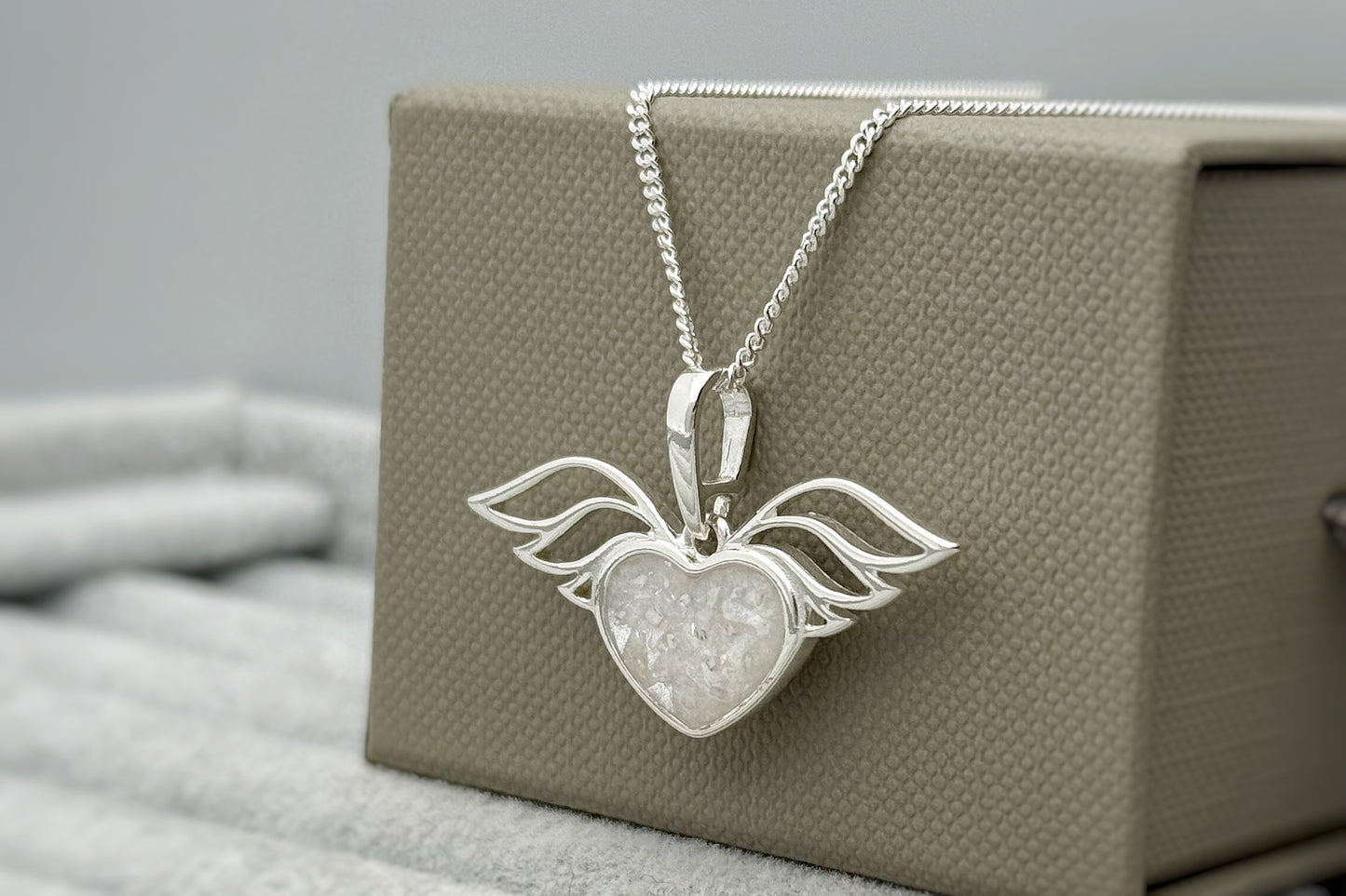 925 Silver Winged Heart Pendant