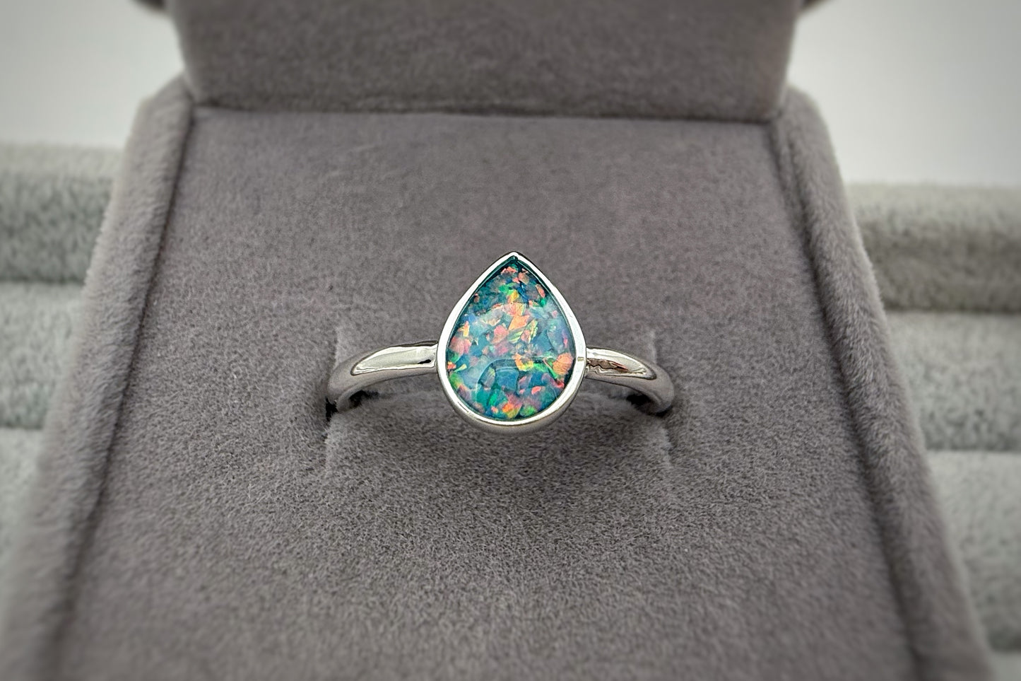 925 Silver Simple Teardrop Ring