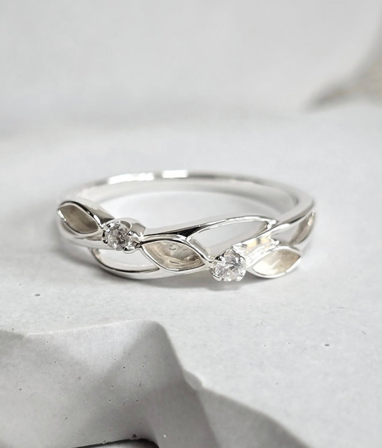 925 Silver Three Stone Eternity Ring