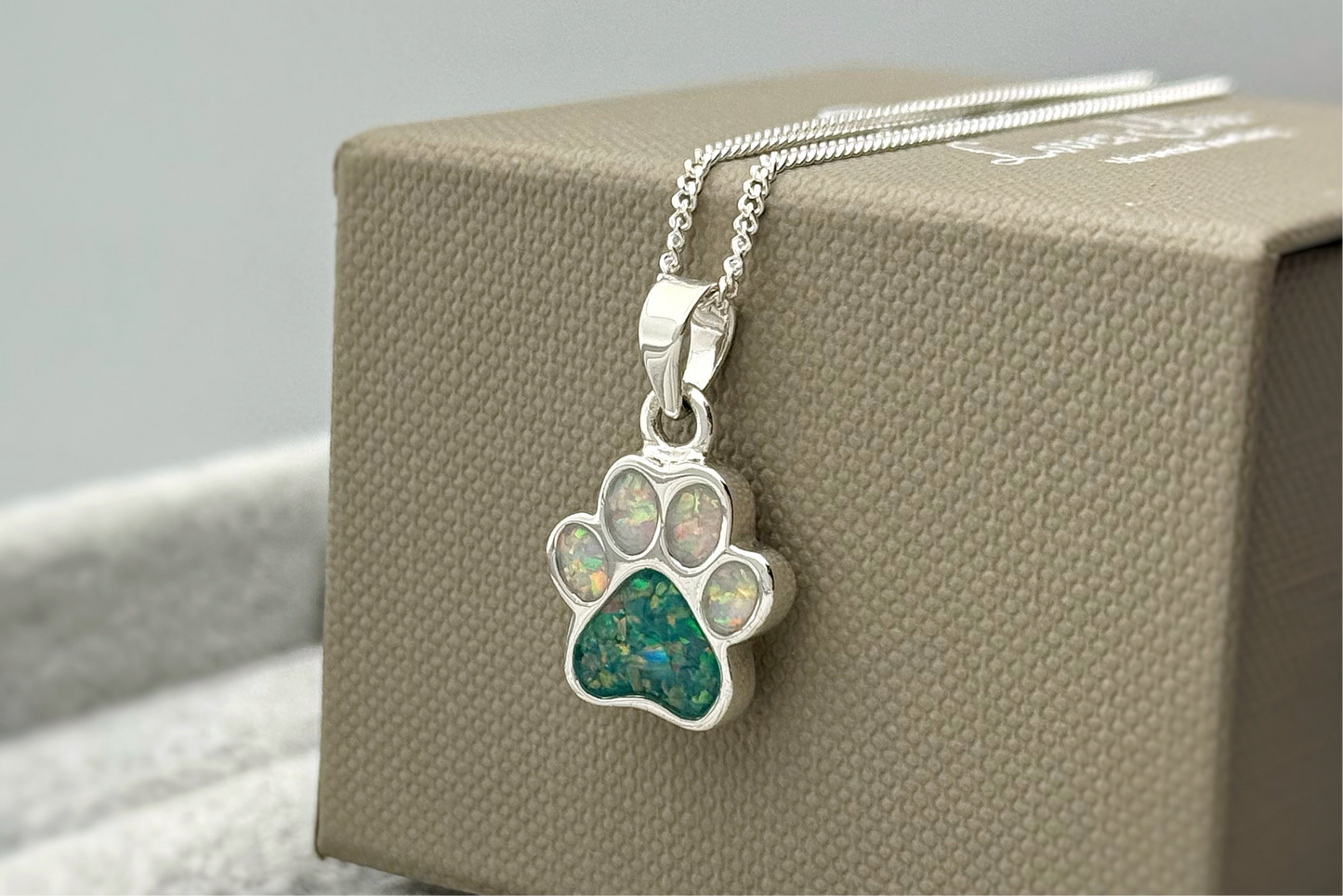 925 Silver Simple Paw Print Pendant