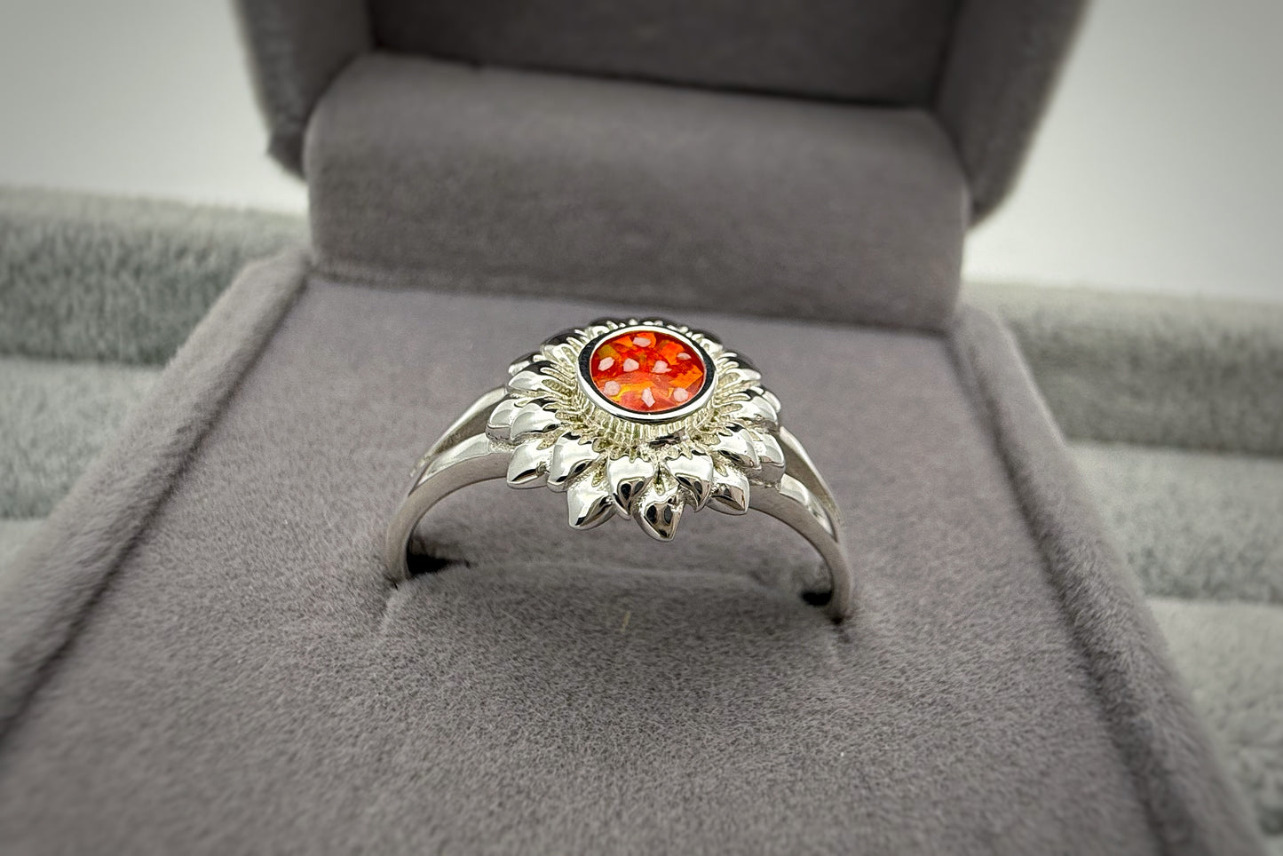 925 Silver Sunflower Ring