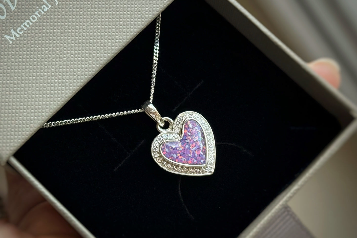 925 Silver Heart Crystal Surround Pendant