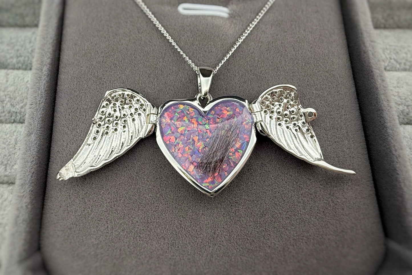 925 Silver Angel Wings Locket Pendant
