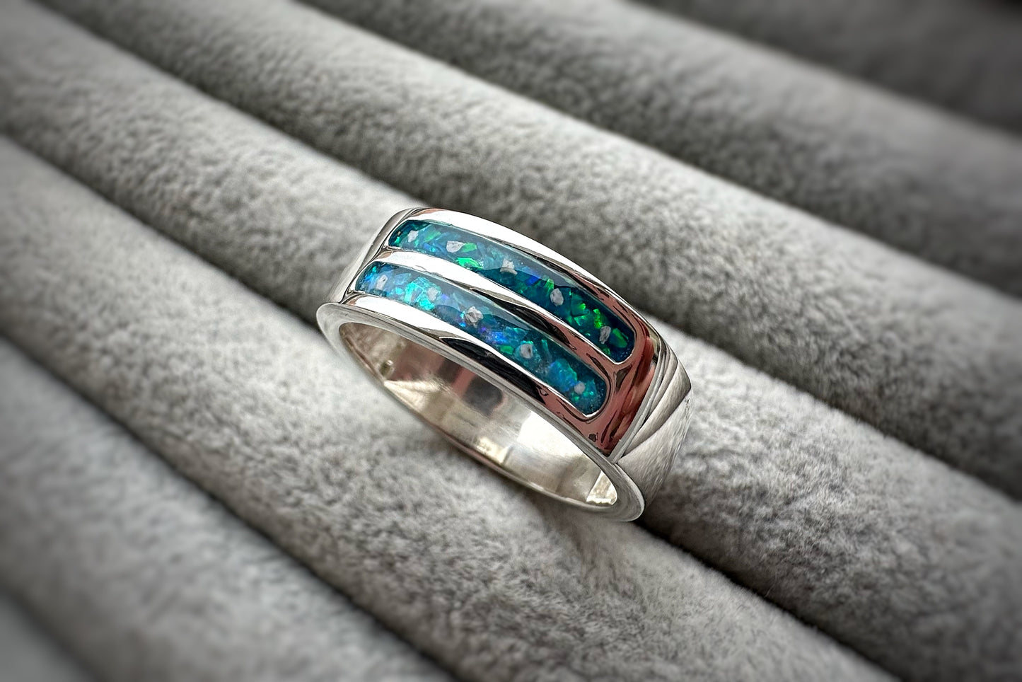 Gents Two Channel Band Ring