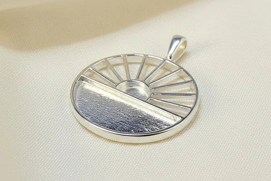 925 Silver Ocean Sunset Pendant