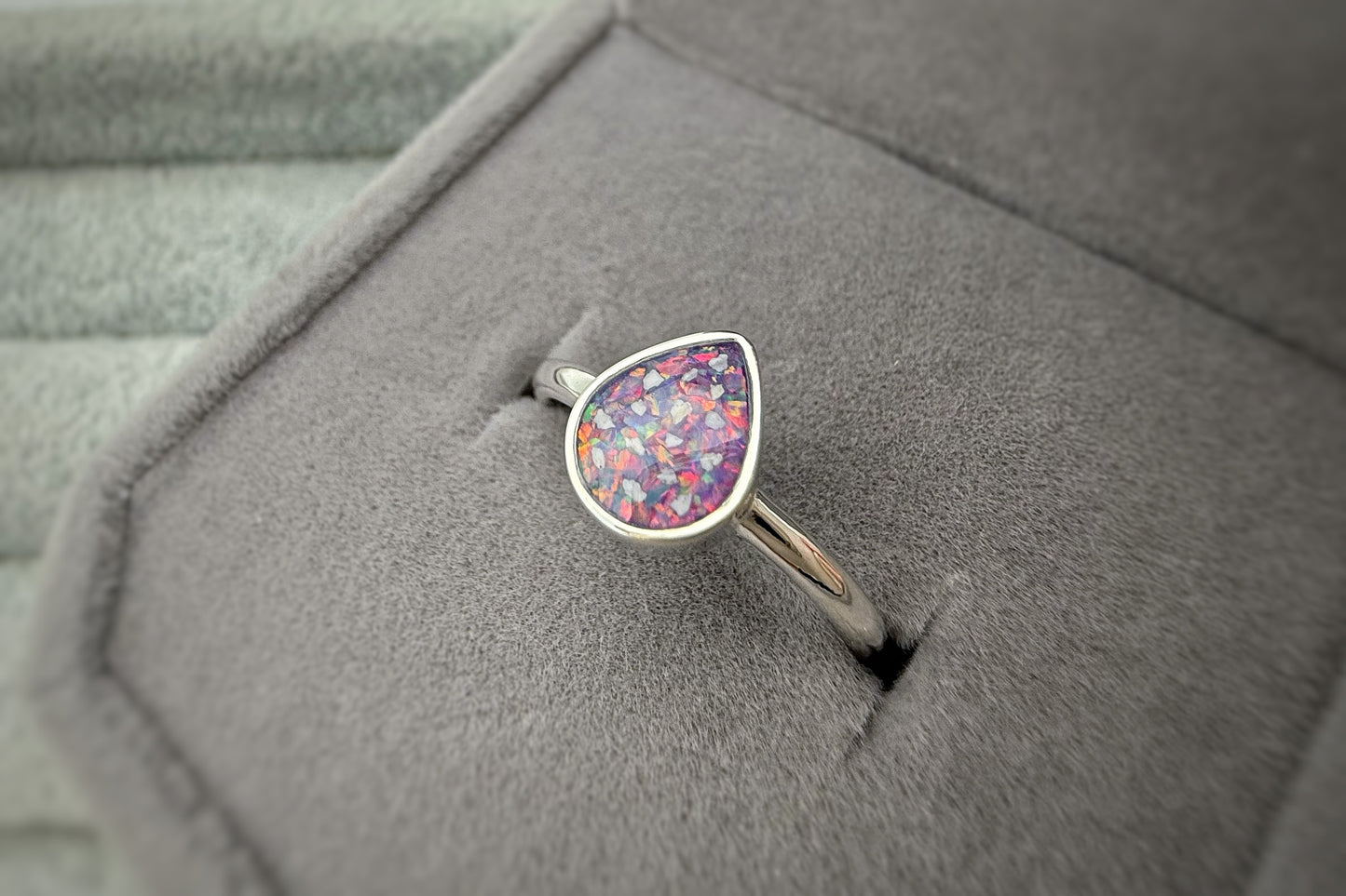 925 Silver Simple Teardrop Ring