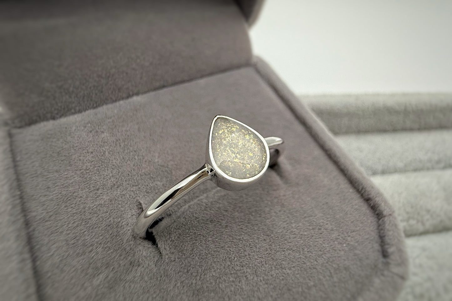 925 Silver Simple Teardrop Ring