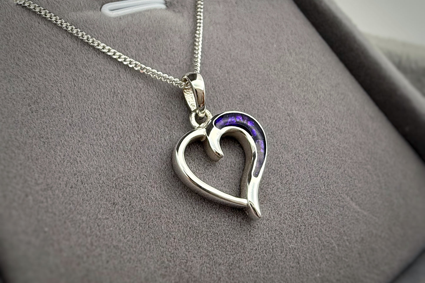925 Silver Hollow Heart Pendant