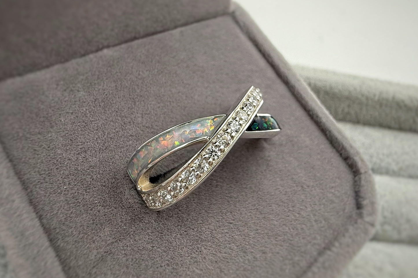 925 Silver Two Stone Infinity Crystal Ring