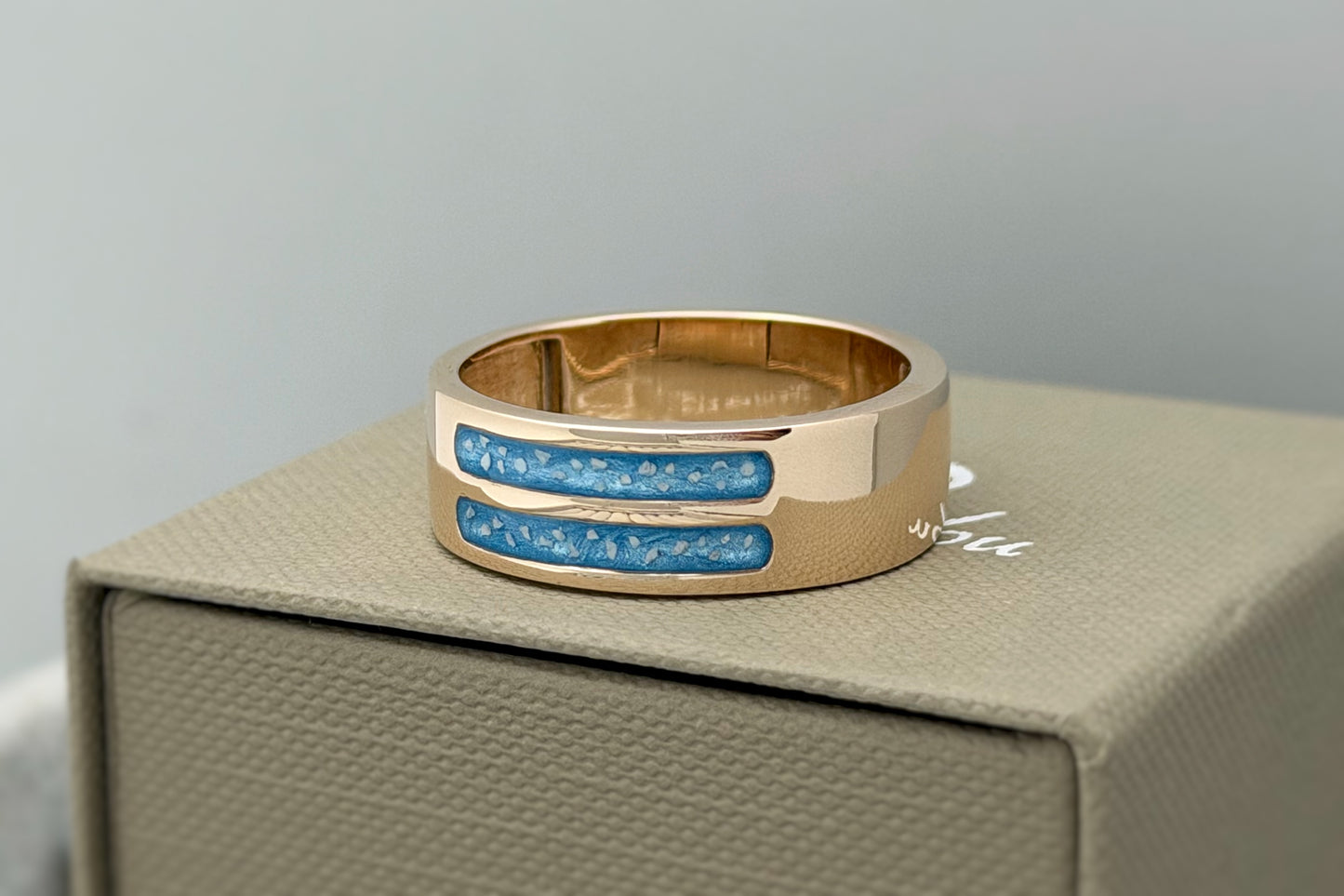 Gents Two Channel Band Ring